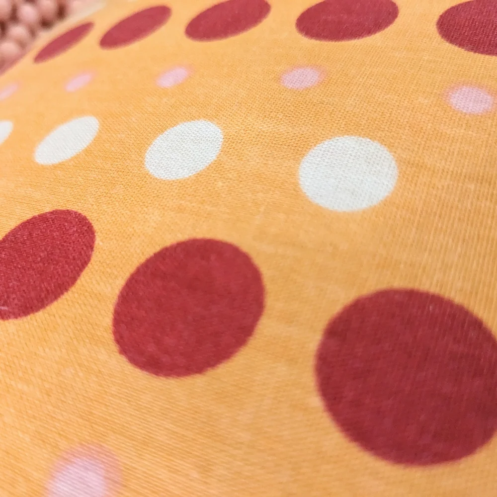 JCPenny Home Collection Throw Pillows Pink Red Pom Pom Polka-a-dot